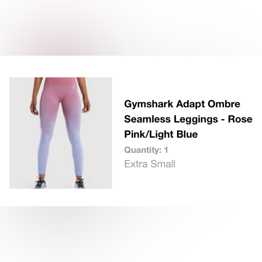 GYMSHARK ombré leggings XS
Worn a handful of of times